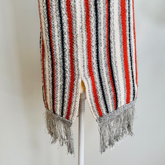 Massimo Dutti Sweater Vest Striped Fringed Tunic - Picture 4 of 8